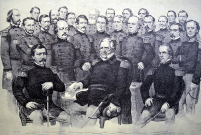 Ilustración de Currier & Ives del Siglo XIX. Campeones de la Unión de N. and Ives, J.M. Currier